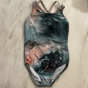 Athleta Girl Destira Somersault Leotard with Crossed Straps CM 8-10